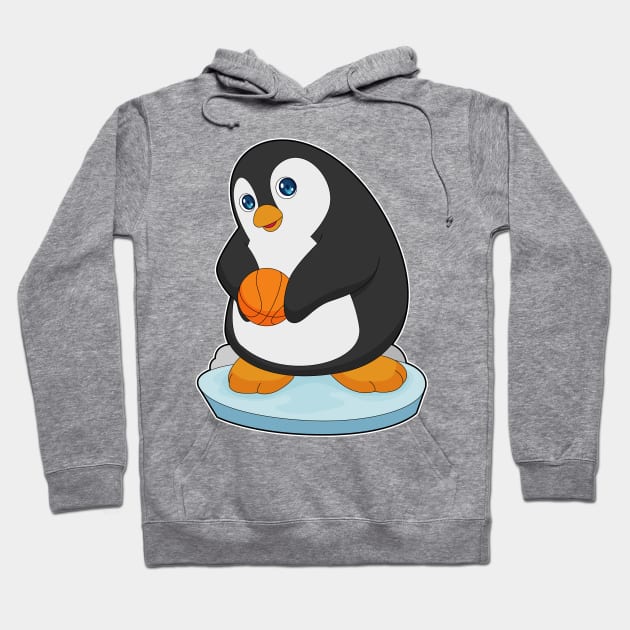 Penguin Basketball player Basketball Hoodie by Markus Schnabel